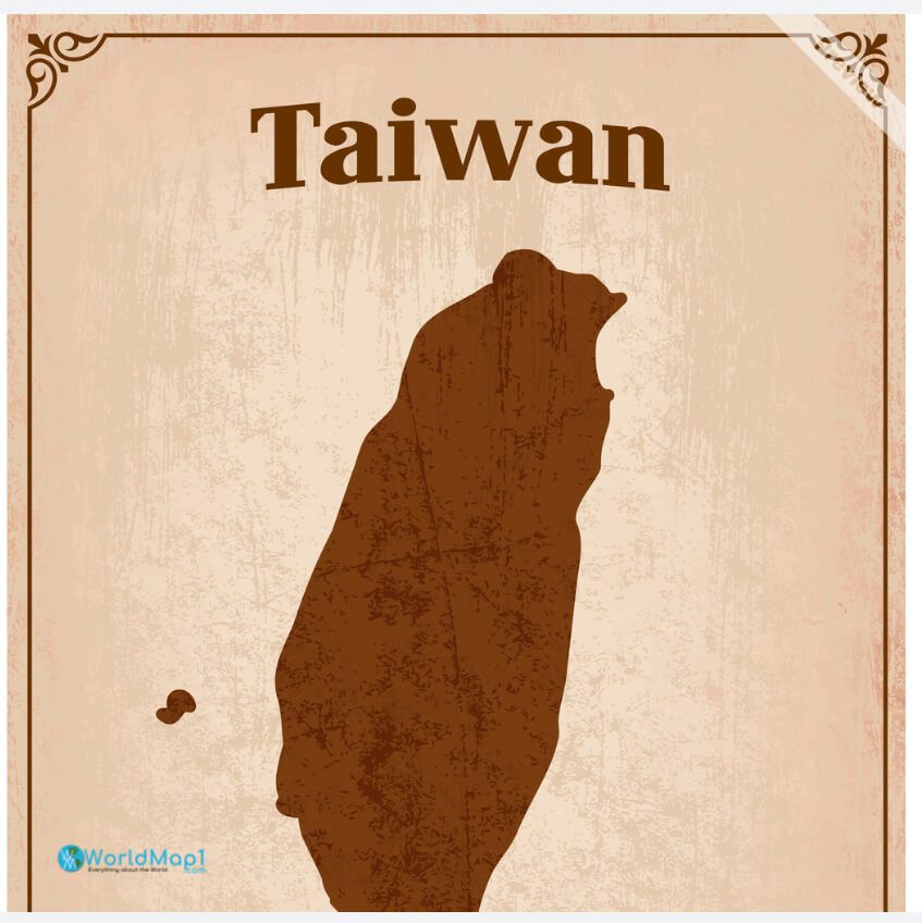 Taiwan Historical Blank Map